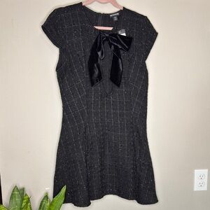 PrettyLittleThing Black Mini Dress with Bow Accent